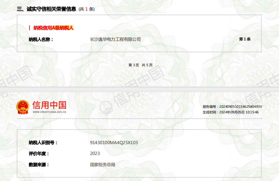 纳税信用A级荣誉 纳税信用A级荣誉